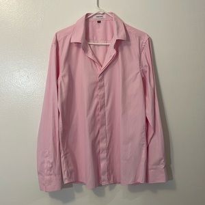 Vancoog medium long sleeve pink fancy dress shirt